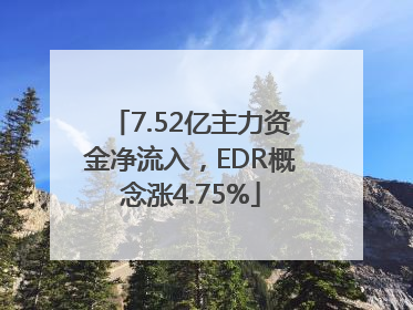 7.52亿主力资金净流入，EDR概念涨4.75%