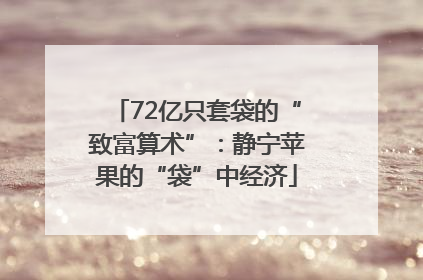 72亿只套袋的“致富算术”：静宁苹果的“袋”中经济