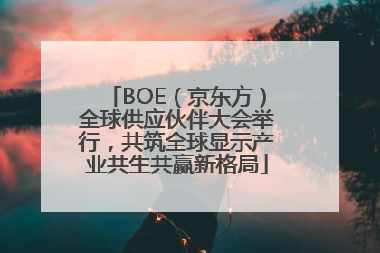 BOE（京东方）全球供应伙伴大会举行，共筑全球显示产业共生共赢新格局